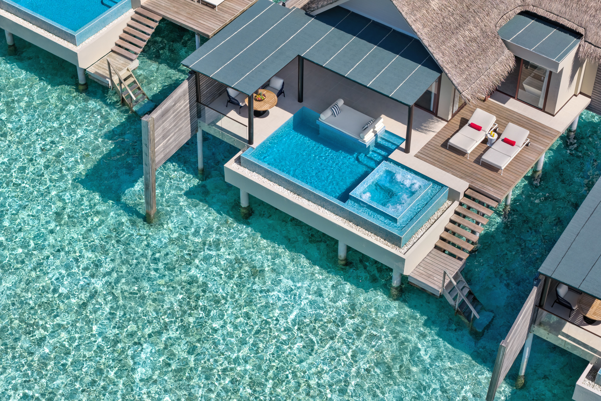 Niyama Private Islands - Deluxe Over Water Pool Villa Aerial View